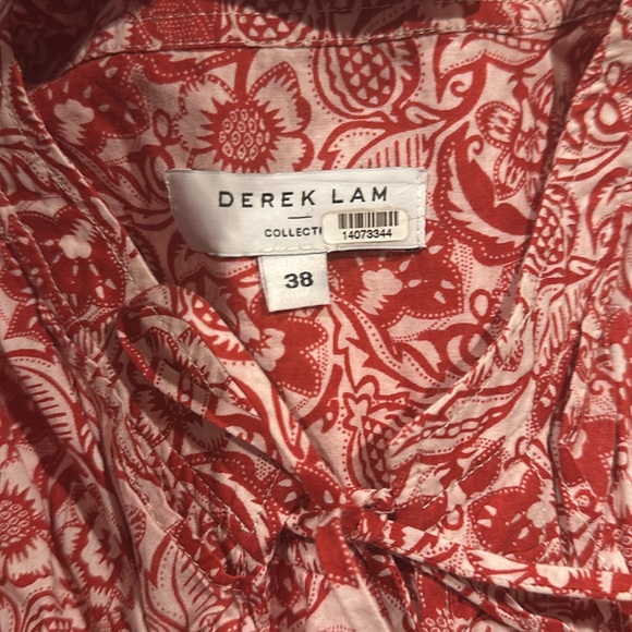 DEREK LAM COLLECTIVE RED VINTAGE FLORAL SLEEVELESS TUNIC TOP - Picture 6 of 13